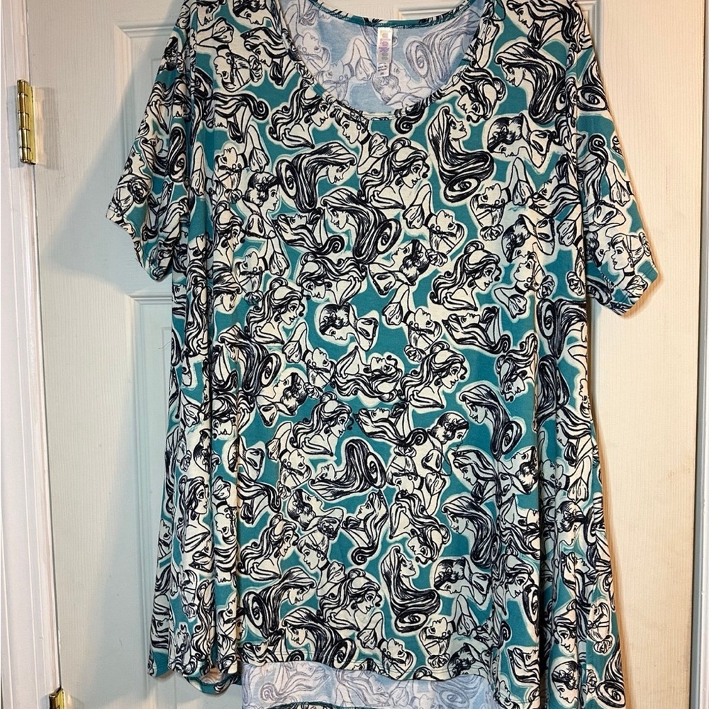 Stylish Teal and Black Women's Disney Top